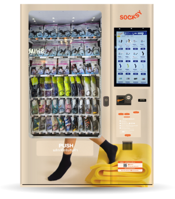 ตู้เวนดิ้ง ตู้ขายถุงเท้า ตู้กดสินค้า ตู้จำหน่ายสินค้าอัตโนมัติ Socksy ซอกซี่ ถุงเท้า
