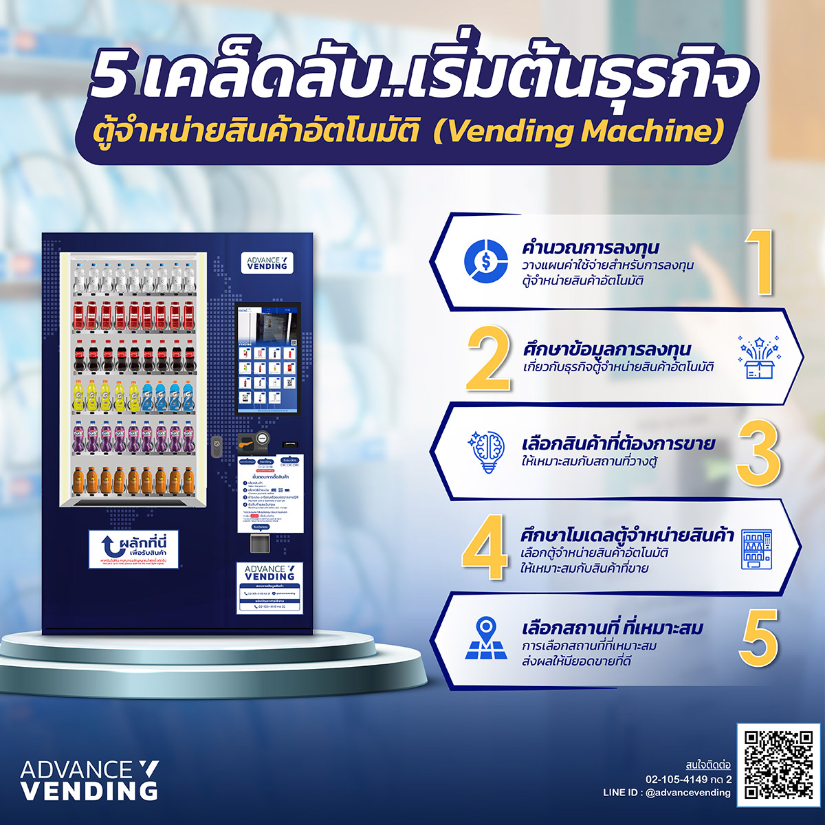 เริ่มต้นธุรกิจตู้จำหน่ายสินค้าอัตโนมัติ ตู้เวนดิ้ง